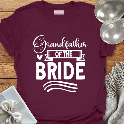 Grandfather of the Bride Wedding T-Shirt