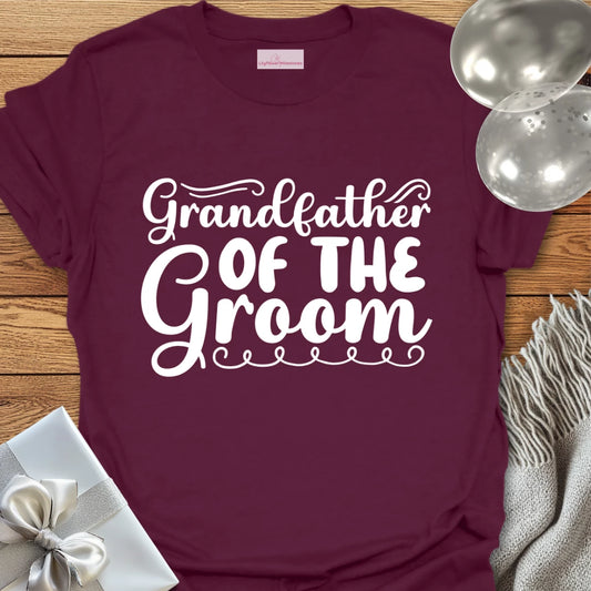 Grandfather of the Groom Wedding T-Shirt