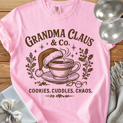 Grandma Claus & Co. Cookies. Cuddles. Chaos - Premium Christmas T-Shirt