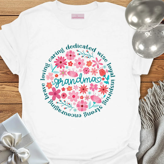 Grandma Floral Affirmations T-Shirt