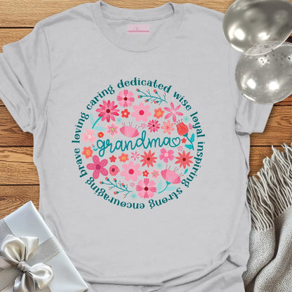 Grandma Floral Affirmations T-Shirt