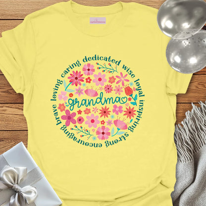 Grandma Floral Affirmations T-Shirt