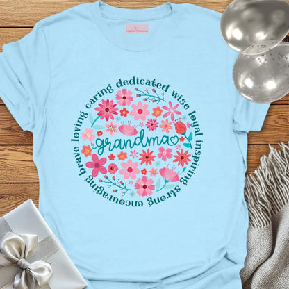 Grandma Floral Affirmations T-Shirt