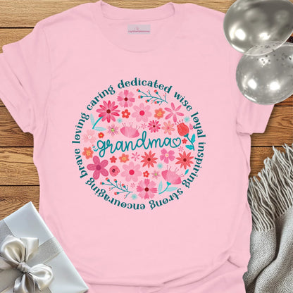 Grandma Floral Affirmations T-Shirt