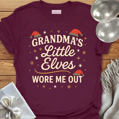Grandma's Little Elves Wore Me Out - Christmas T-Shirt