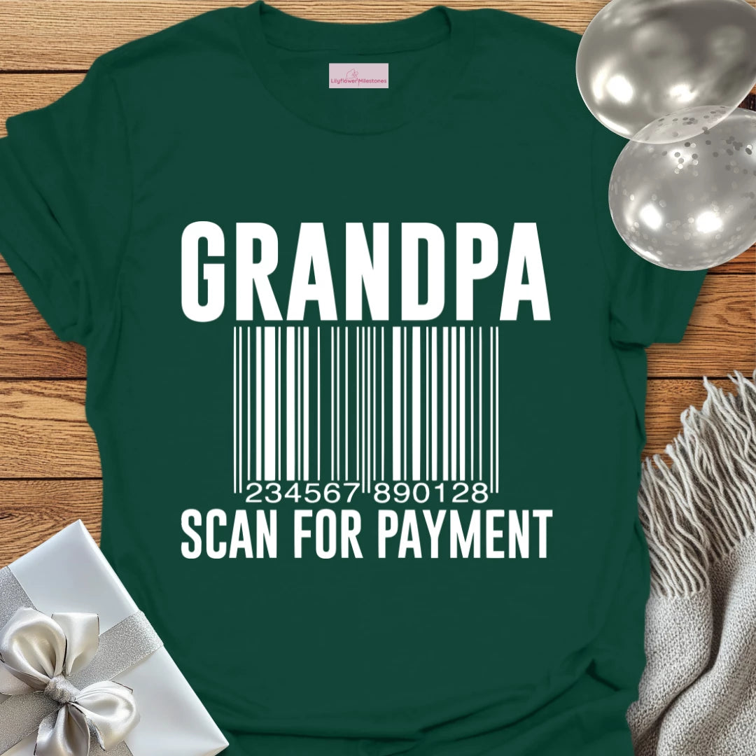 Grandpa, Scan for Payment T-Shirt