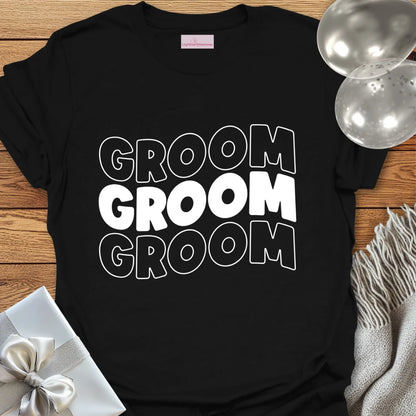 Groom T-Shirt (wavy text)