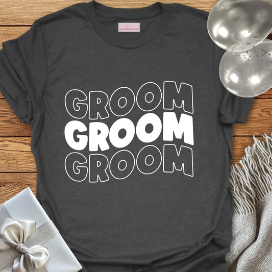 Groom T-Shirt (wavy text)