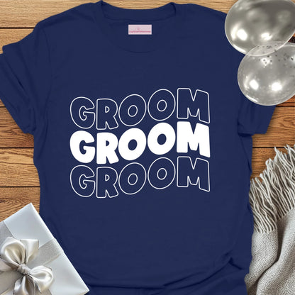 Groom T-Shirt (wavy text)