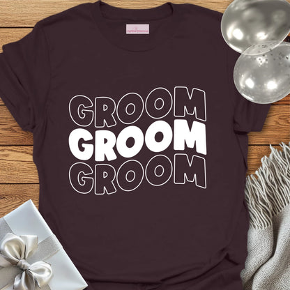 Groom T-Shirt (wavy text)