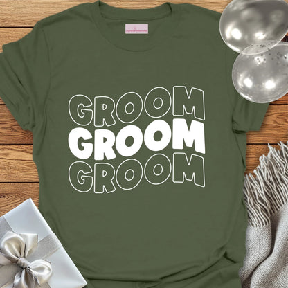 Groom T-Shirt (wavy text)