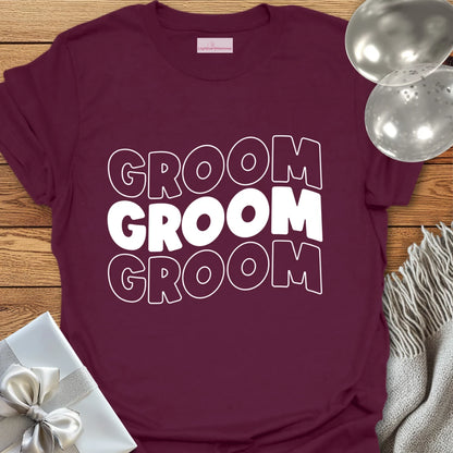 Groom T-Shirt (wavy text)