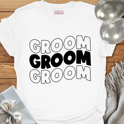 Groom T-Shirt (wavy text)