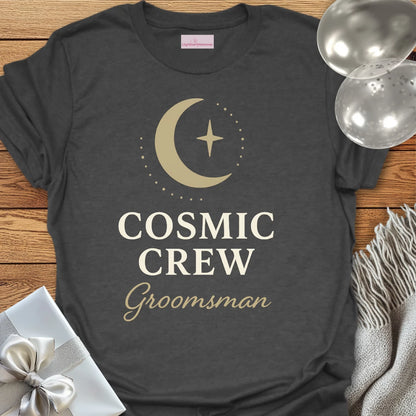 Groomsman, Cosmic Crew Wedding T-Shirt