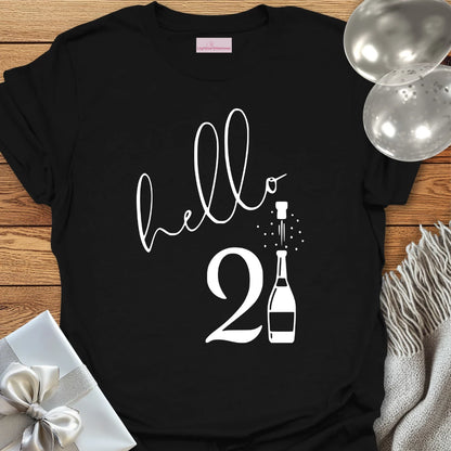 Hello 21 (Champagne) T-Shirt