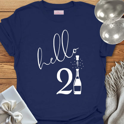 Hello 21 (Champagne) T-Shirt