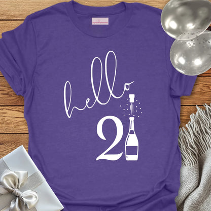 Hello 21 (Champagne) T-Shirt