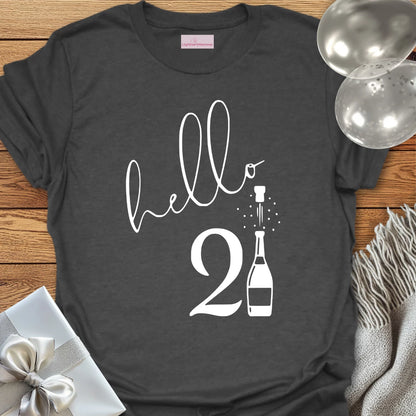 Hello 21 (Champagne) T-Shirt