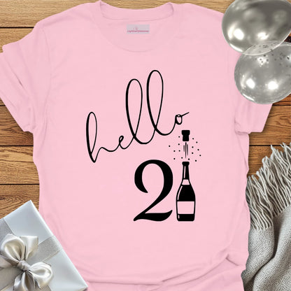 Hello 21 (Champagne) T-Shirt