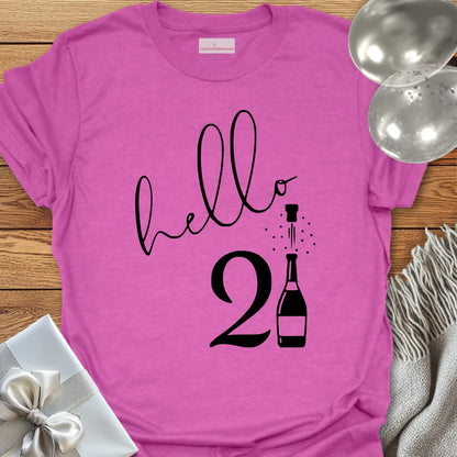 Hello 21 (Champagne) T-Shirt