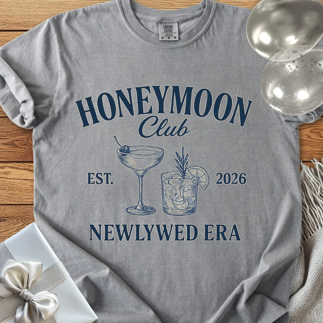 Honeymoon Club, Newlywed Era, Est. 2026 T-Shirt