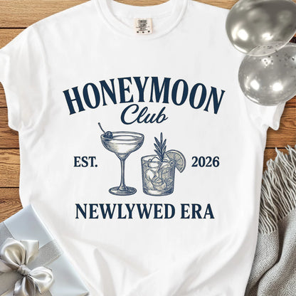 Honeymoon Club, Newlywed Era, Est. 2026 T-Shirt