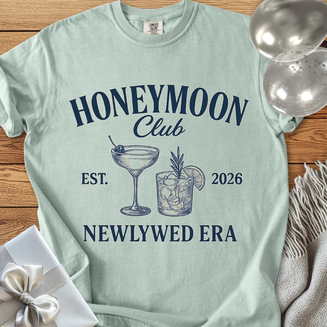 Honeymoon Club, Newlywed Era, Est. 2026 T-Shirt