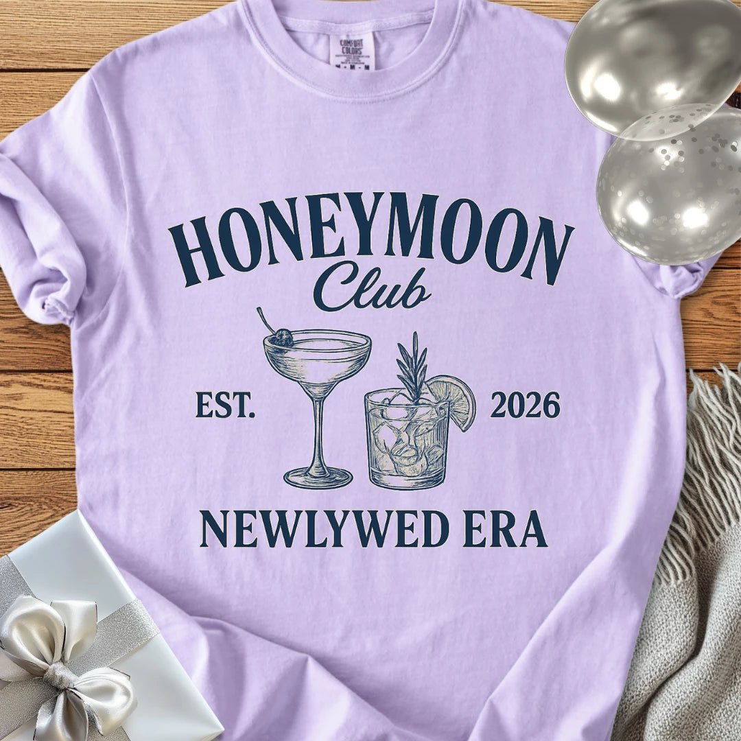 Honeymoon Club, Newlywed Era, Est. 2026 T-Shirt