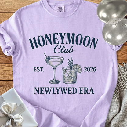Honeymoon Club, Newlywed Era, Est. 2026 T-Shirt