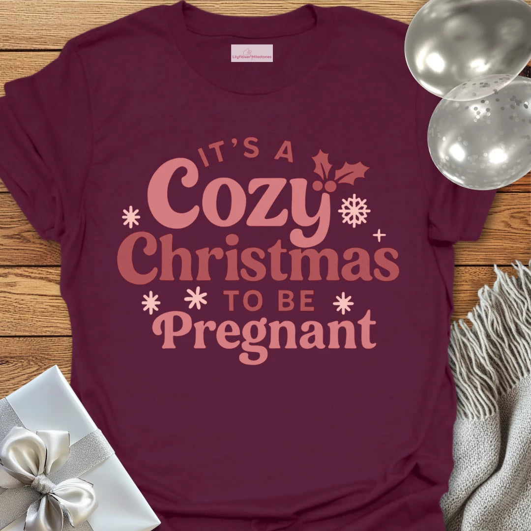 It's A Cosy Christmas to be Pregnant -  Christmas T-Shirt