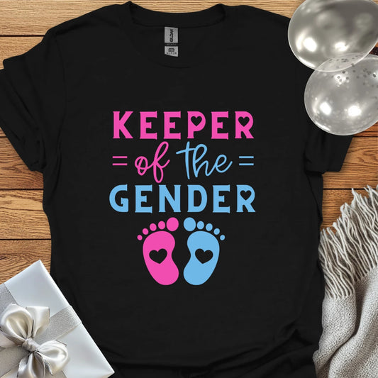 Keeper of the Gender (footprints) - Gender Reveal T-Shirt