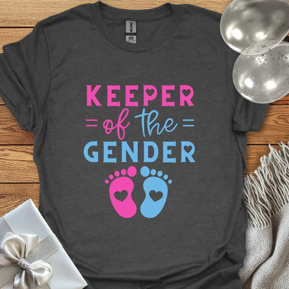 Keeper of the Gender (footprints) - Gender Reveal T-Shirt