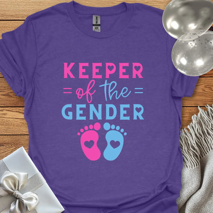 Keeper of the Gender (footprints) - Gender Reveal T-Shirt