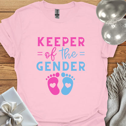 Keeper of the Gender (footprints) - Gender Reveal T-Shirt