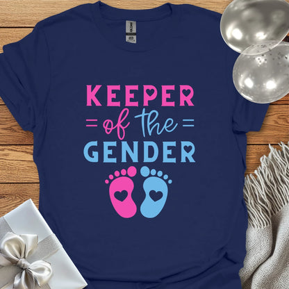 Keeper of the Gender (footprints) - Gender Reveal T-Shirt