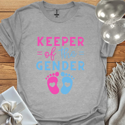 Keeper of the Gender (footprints) - Gender Reveal T-Shirt