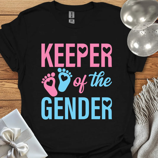 Keeper of the Gender (footprints) - Gender Reveal T-Shirt