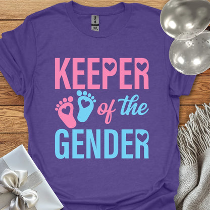 Keeper of the Gender (footprints) - Gender Reveal T-Shirt