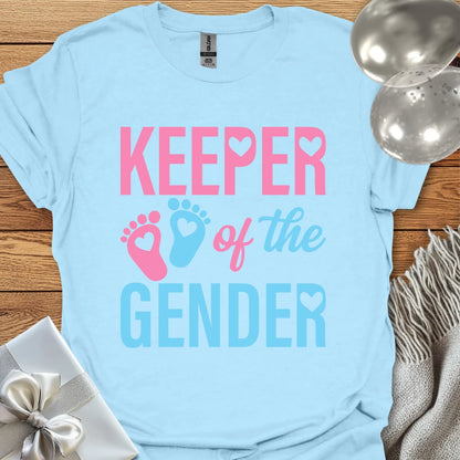 Keeper of the Gender (footprints) - Gender Reveal T-Shirt