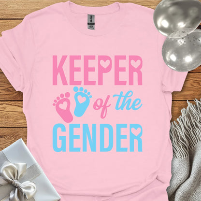 Keeper of the Gender (footprints) - Gender Reveal T-Shirt