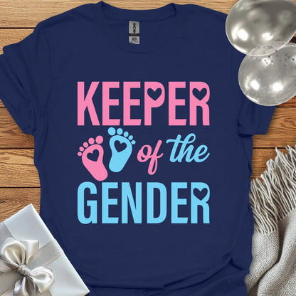 Keeper of the Gender (footprints) - Gender Reveal T-Shirt
