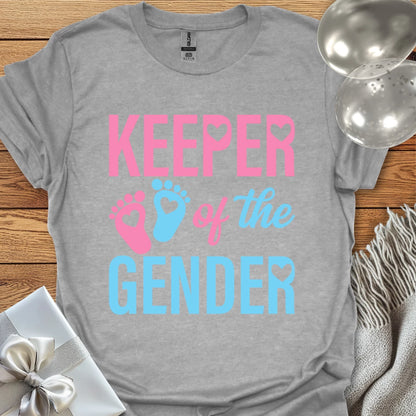 Keeper of the Gender (footprints) - Gender Reveal T-Shirt