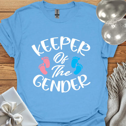 Keeper of the Gender (double footprint) - Gender Reveal T-Shirt