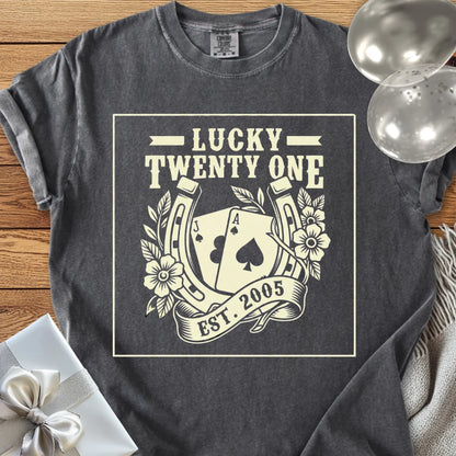 Lucky Twenty One, Est. 2005- Premium 21st Birthday T-Shirt
