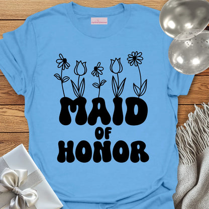 Maid of Honor (Wildflowers) - Bridal Party T-Shirt