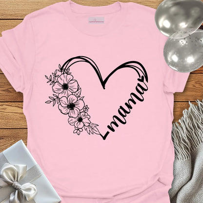 Mama Floral Heart T-Shirt