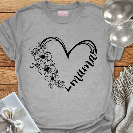 Mama Floral Heart T-Shirt