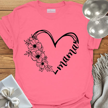 Mama Floral Heart T-Shirt
