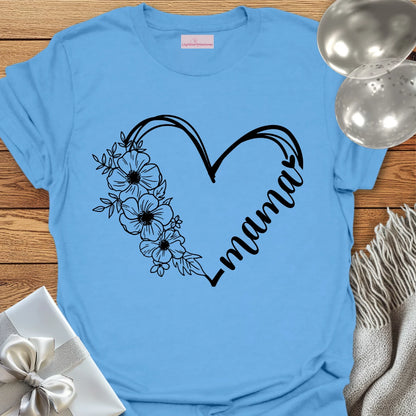 Mama Floral Heart T-Shirt