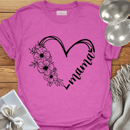 Mama Floral Heart T-Shirt
